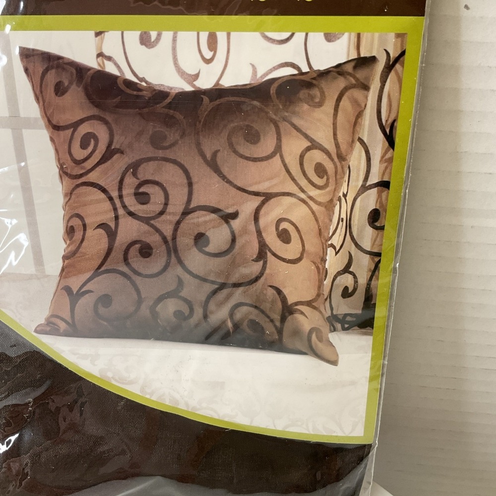 Flocked Organza Brown Pillow Cover‎ 16"x16"HOBBY LOBBY 2011